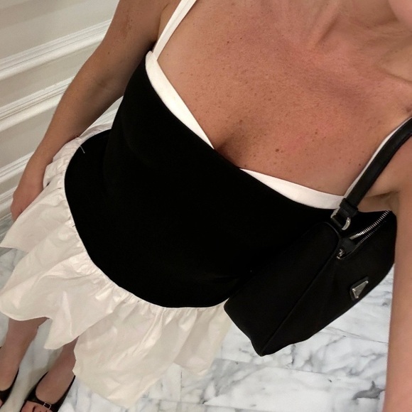 SHOW ME YOUR MUMU Tiffany Skort Dress In Black And White - Picture 4 of 13